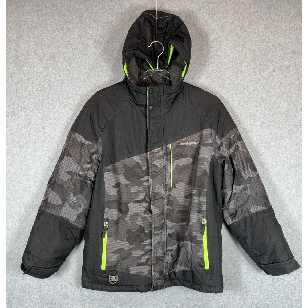 ZeroXposur Jacket Boys 14/16 Hooded Winter Coat Weather Resistant Camo